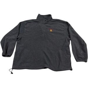 AS Sports Fleece Pullover Men 2XL Gray Sun Devils Logo Quarter Zip Gorpcore